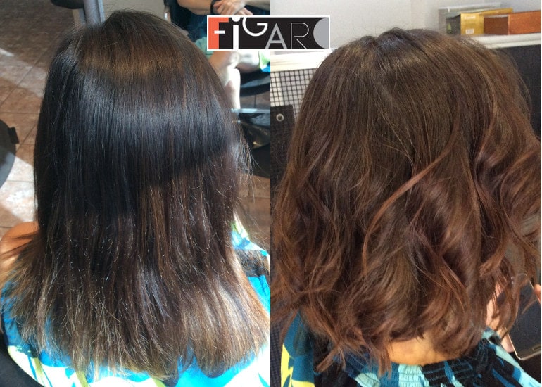 Before hair color correction and After. All work done by Award Winning color technician Elena Bogdanets