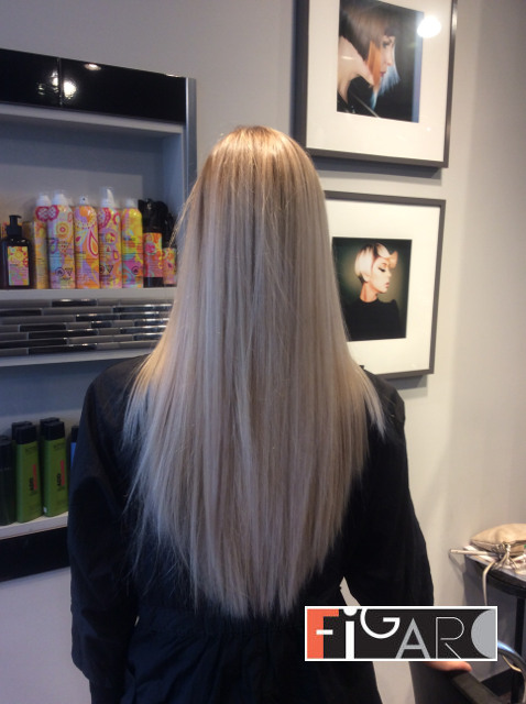 This blond hair coloring was done by Famous colorist Elena Bogdanets