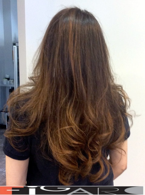 Long length hair cut done by Elena Bogdanets Toronto