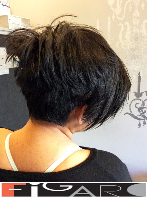 Short Asymmetrical pixie cut for short hair by Elena Bogdanets Celebrity hair stylist