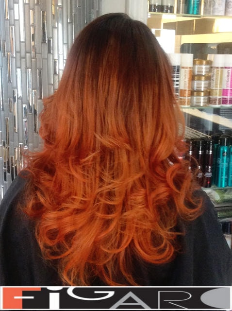 Ombre Hair Coloring Technique done by celebrity hair Colorist Elena Toronto